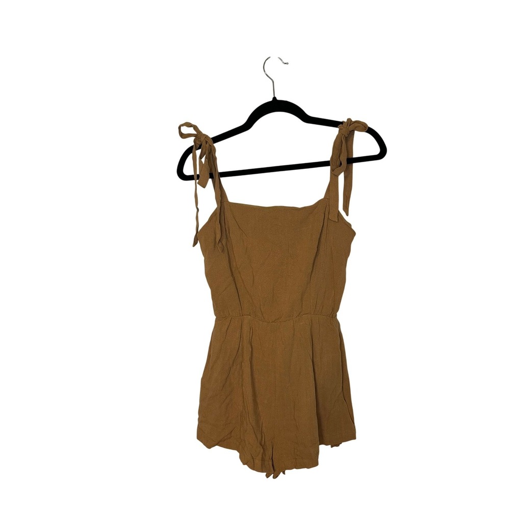 Lost + Wander Romper Tie Strap Sleeveless Brown XS‎ Casual Summer